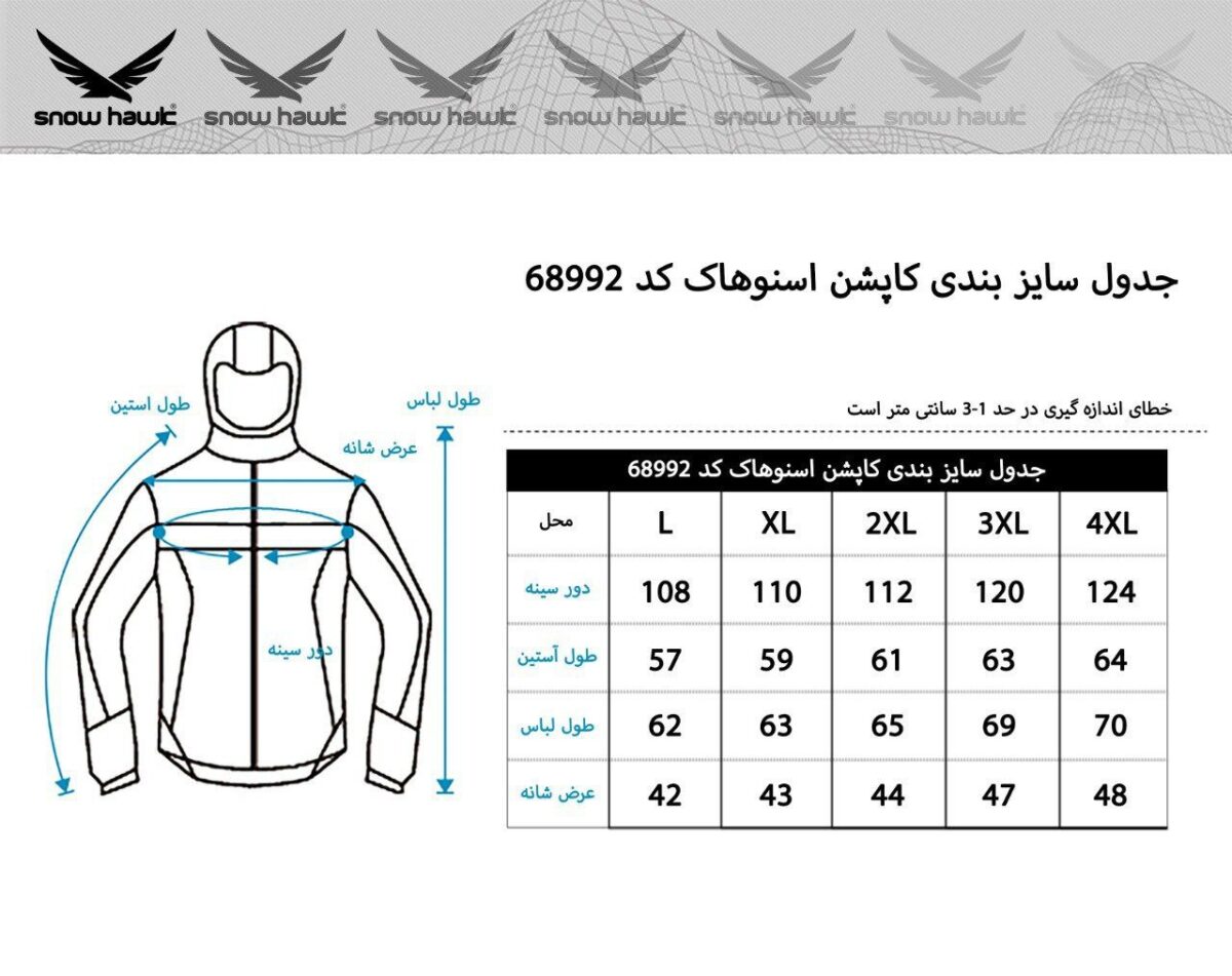 کاپشن دوپوش پلار مردانه اسنوهاک کد 68992