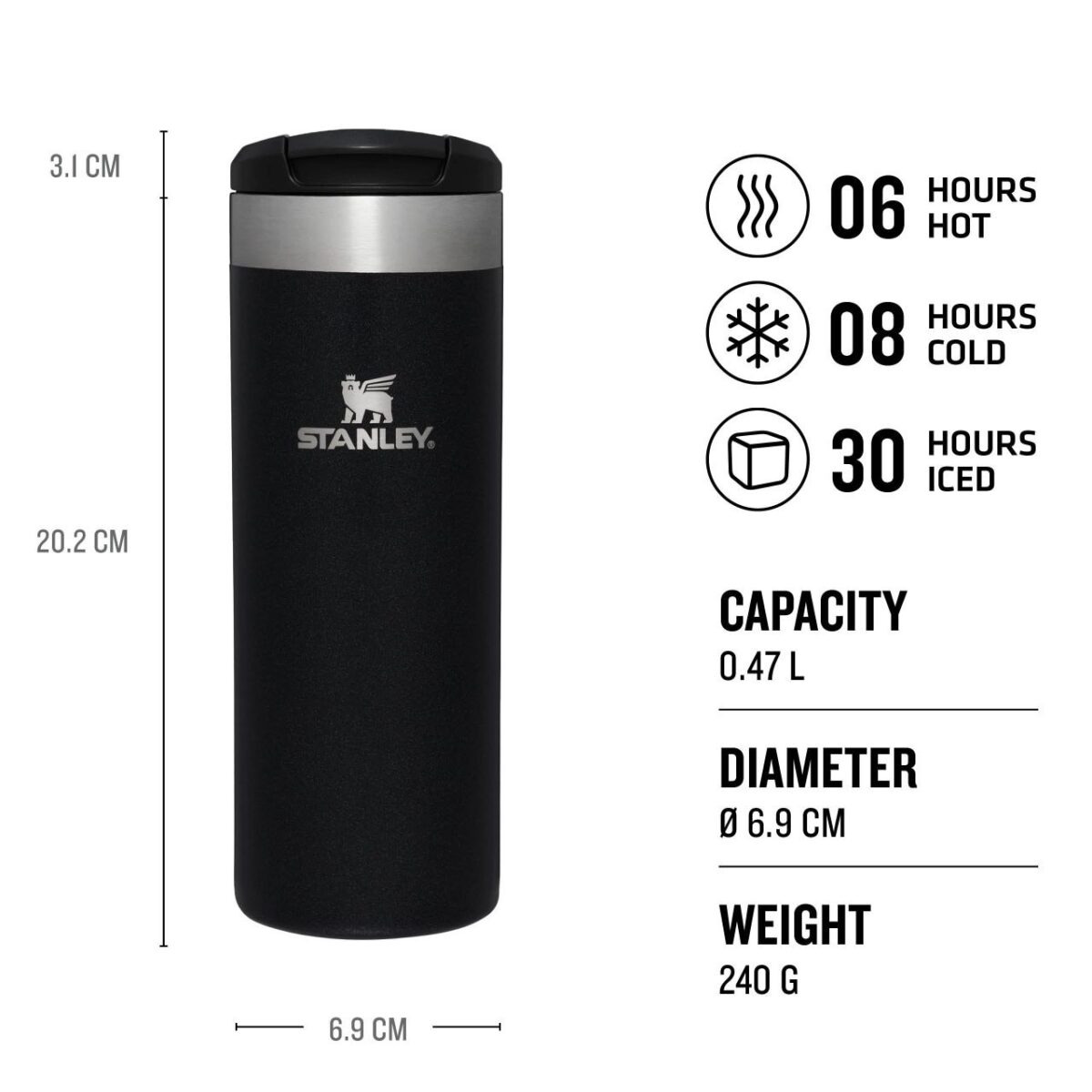 ترانزیت ماگ استنلی ۴۷۰ سی سیStanley The Aerolight Transit Mug 470ml - Image 12